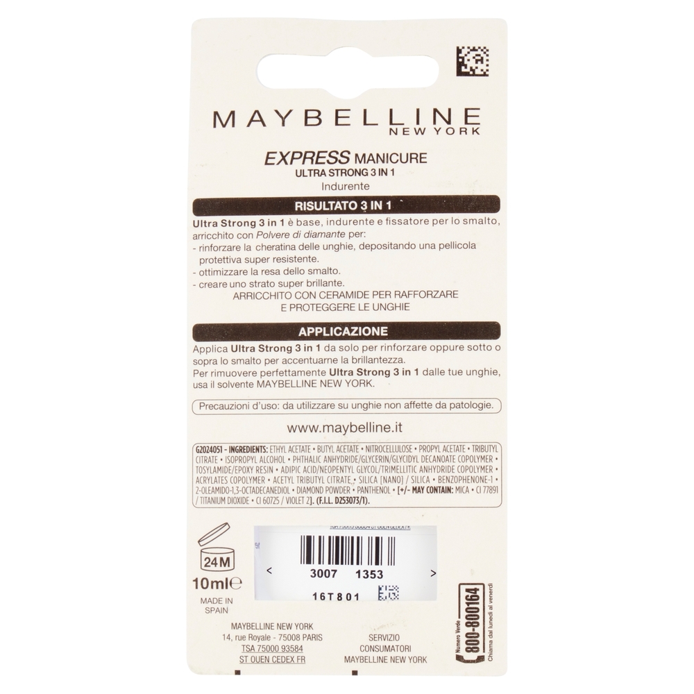 Maybelline New York Smalto Express Manicure, Effetto Rinforzante